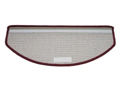 Clearance MCW Alfombrilla para escalones -G49 (juego de 15), media caña, burdeos Granate