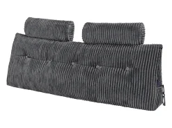 Discount Almohada de Lectura SucceBuy con Bolsillos Laterales y Apoyacabezas, Almohada de Cabecera, Almohada en Flanela Lavable, Soporte Cómodo para Leer Gris