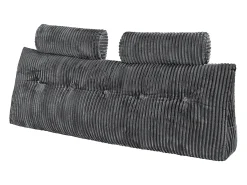 Discount Almohada de Lectura SucceBuy con Bolsillos Laterales y Apoyacabezas, Almohada de Cabecera, Almohada en Flanela Lavable, Soporte Cómodo para Leer Gris