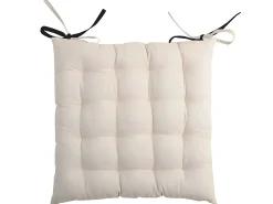 Online Almohadilla de silla bicolor con lazos 40 x 40 cm Negro