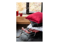 Clearance J-Line Almohadón cuadrado terciopelo 45x45 cm Rojo