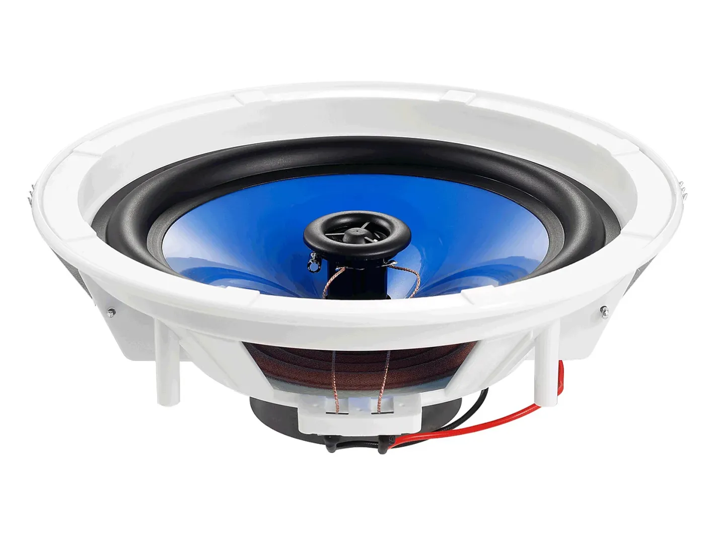 Plafón-Altavoces de Techo SucceBuy Lote de 2 50 Vatios 20cm, Montaje Empotrado, Sistema de Altavoces Empotrados en Techo y Pared Blanco