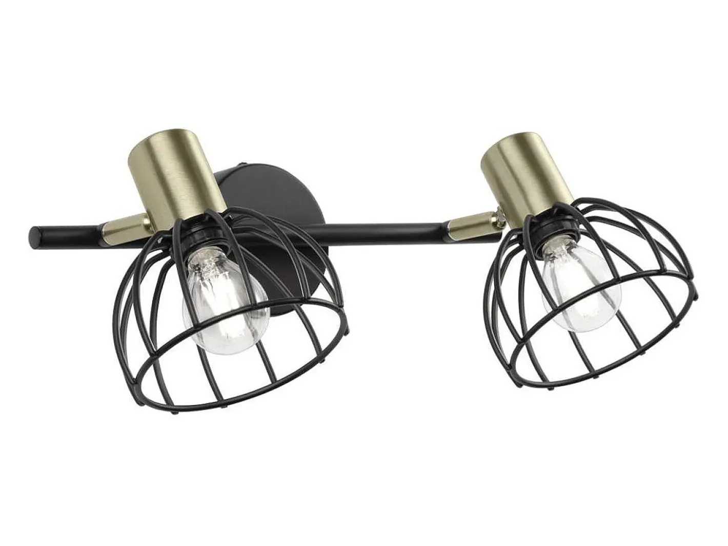 Sale Aplique 2 luces modelo Bermeo acabado 16 cm(alto) 42cm(ancho) 21 cm(fondo Negro