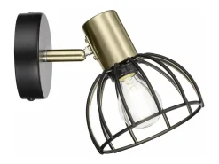 Aplique 1 luz modelo Bermeo acabado 19cm(alto) 16cm(ancho) 16cm(fondo Negro Online