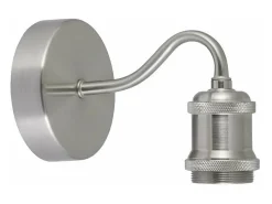 Sale Aplique a pared modelo Eduardo acabado niquel satinado 14 cm(alto) 10 cm(ancho)16 cm(fondo Gris