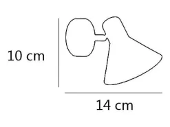 Aplique Para Pared-Aplique a pared modelo Kenn acabado 10 cm(alto) 14 cm(ancho) 18 cm (fondo) Blanco