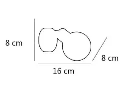 Aplique a pared Vera mate, 8 cm(alto)8 cm(ancho)16 cm(largo) Negro Online