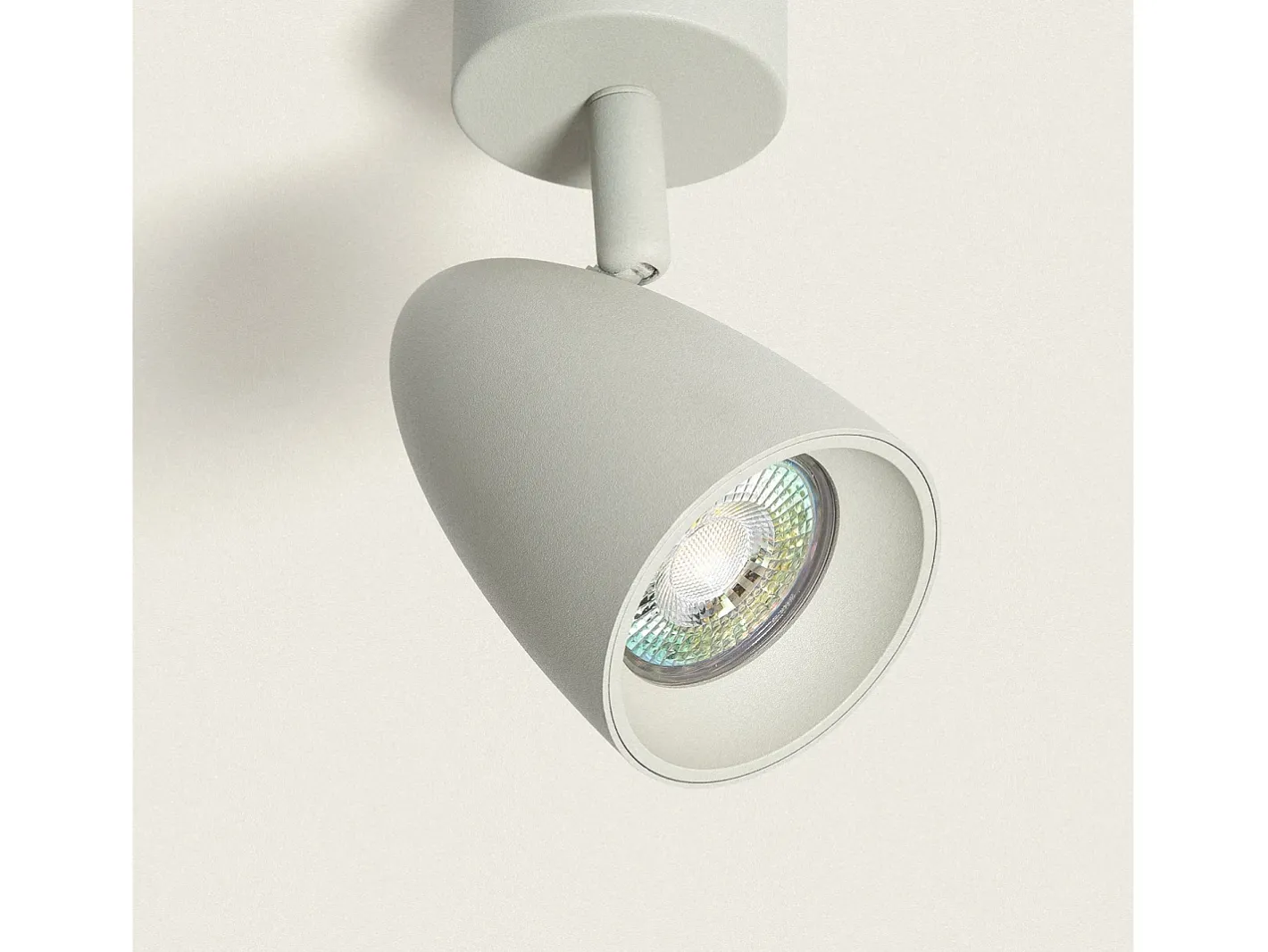 Ledkia Aplique Aluminio Circular Adrien 1 Foco Piedra Gris
