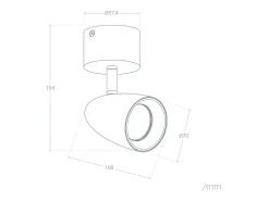 Ledkia Aplique Aluminio Circular Adrien 1 Foco Piedra Gris