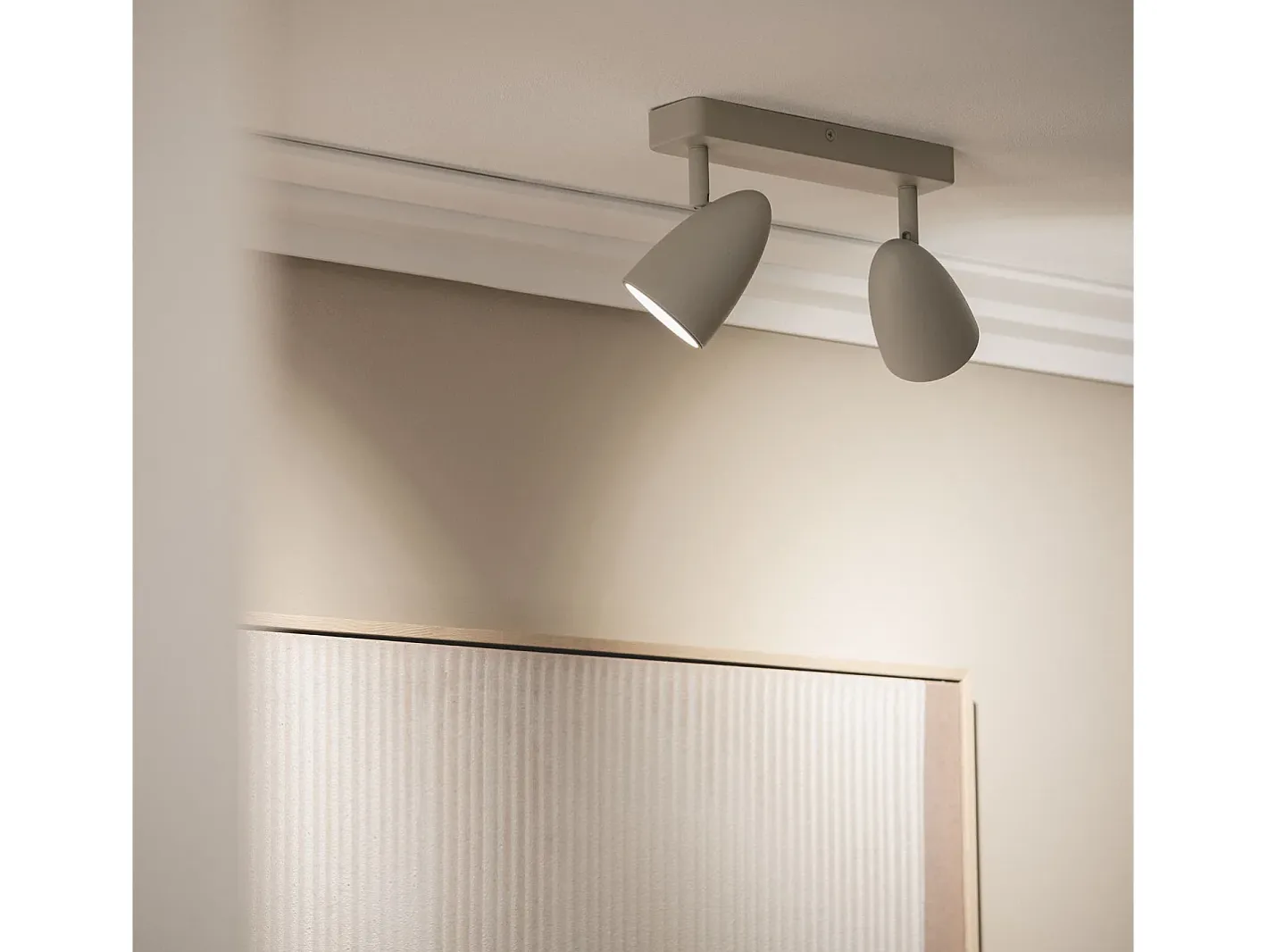 Ledkia Aplique Aluminio Rectangular Adrien 2 Focos Piedra Gris Online