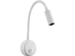 AKUNADECOR Aplique Para Pared-Aplique Articulable Y Orientable 3w Modelo Edgar De Blanco