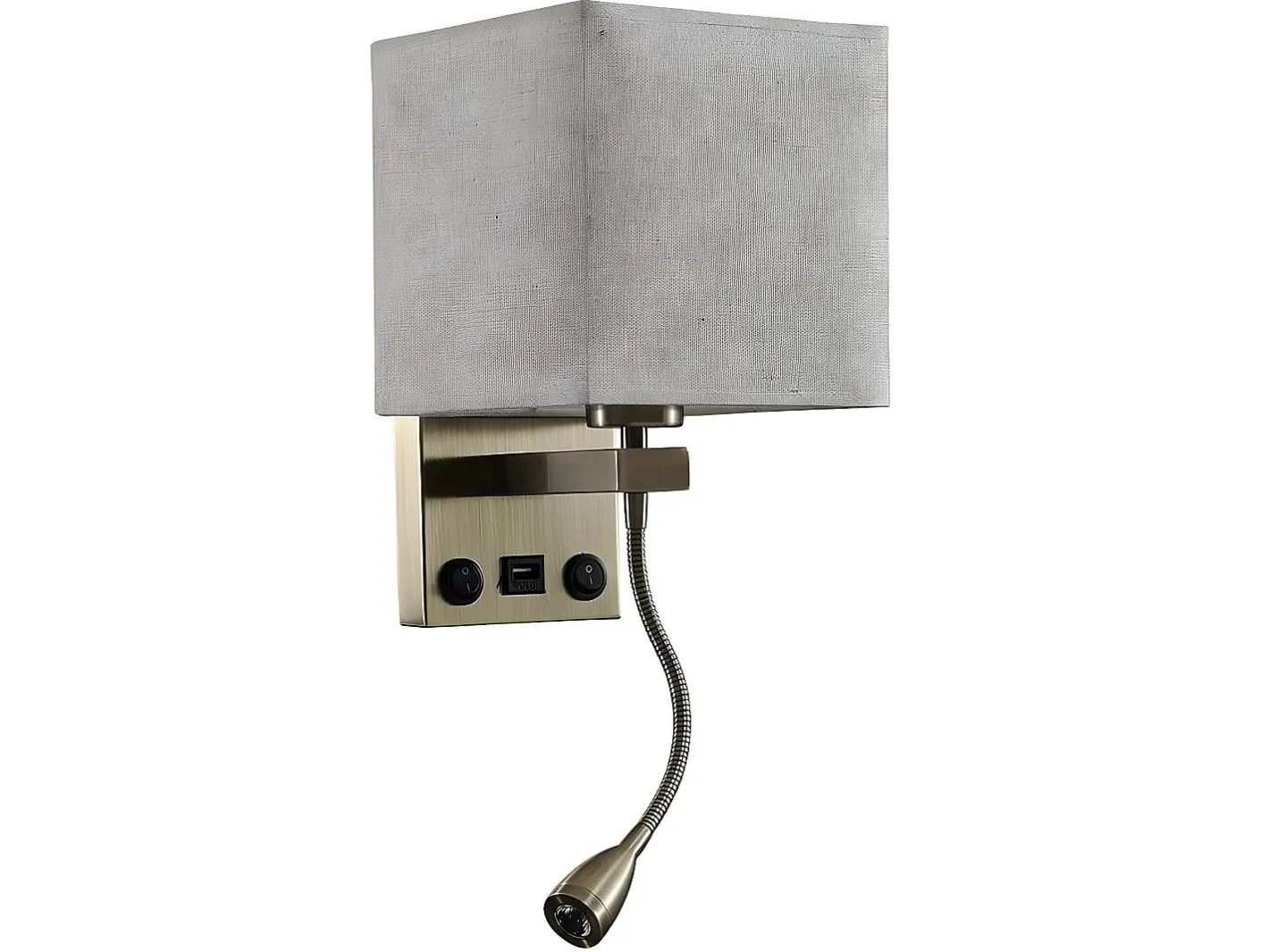 AKUNADECOR Aplique Con Doble Iluminacion Y Puerto Usb Modelo Stephen Beige