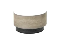AKUNADECOR Aplique Para Pared-Aplique Con Pantalla Color Madera Modelo Colet Gris