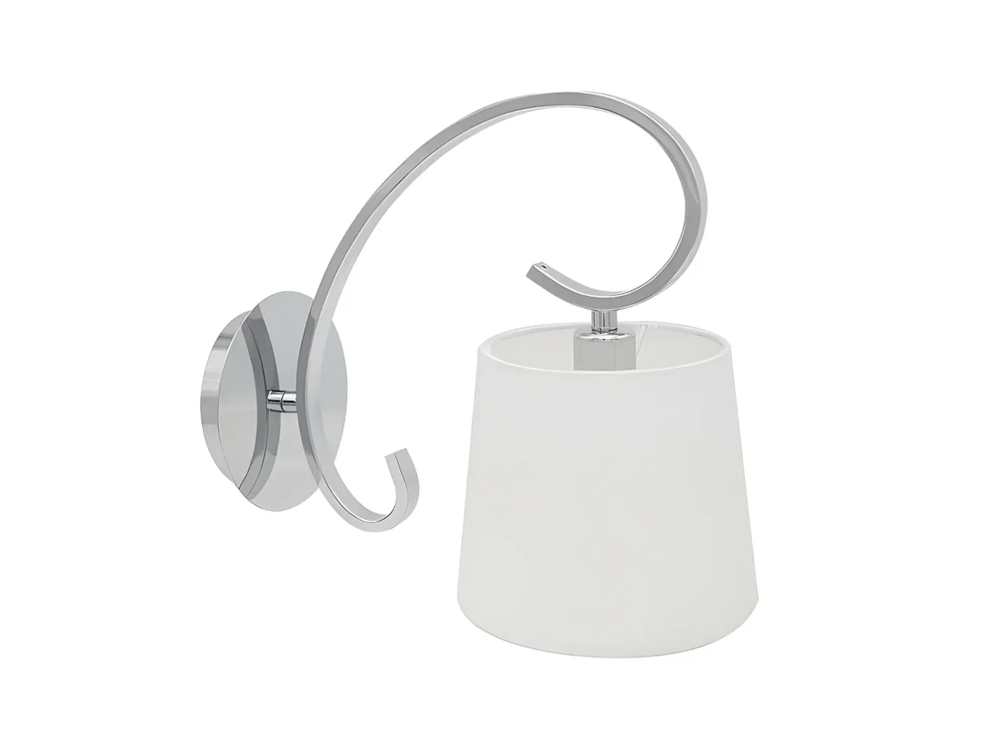 AKUNADECOR Aplique Para Pared-Aplique Con Pantalla Modelo Bogota En Cromo Plateado
