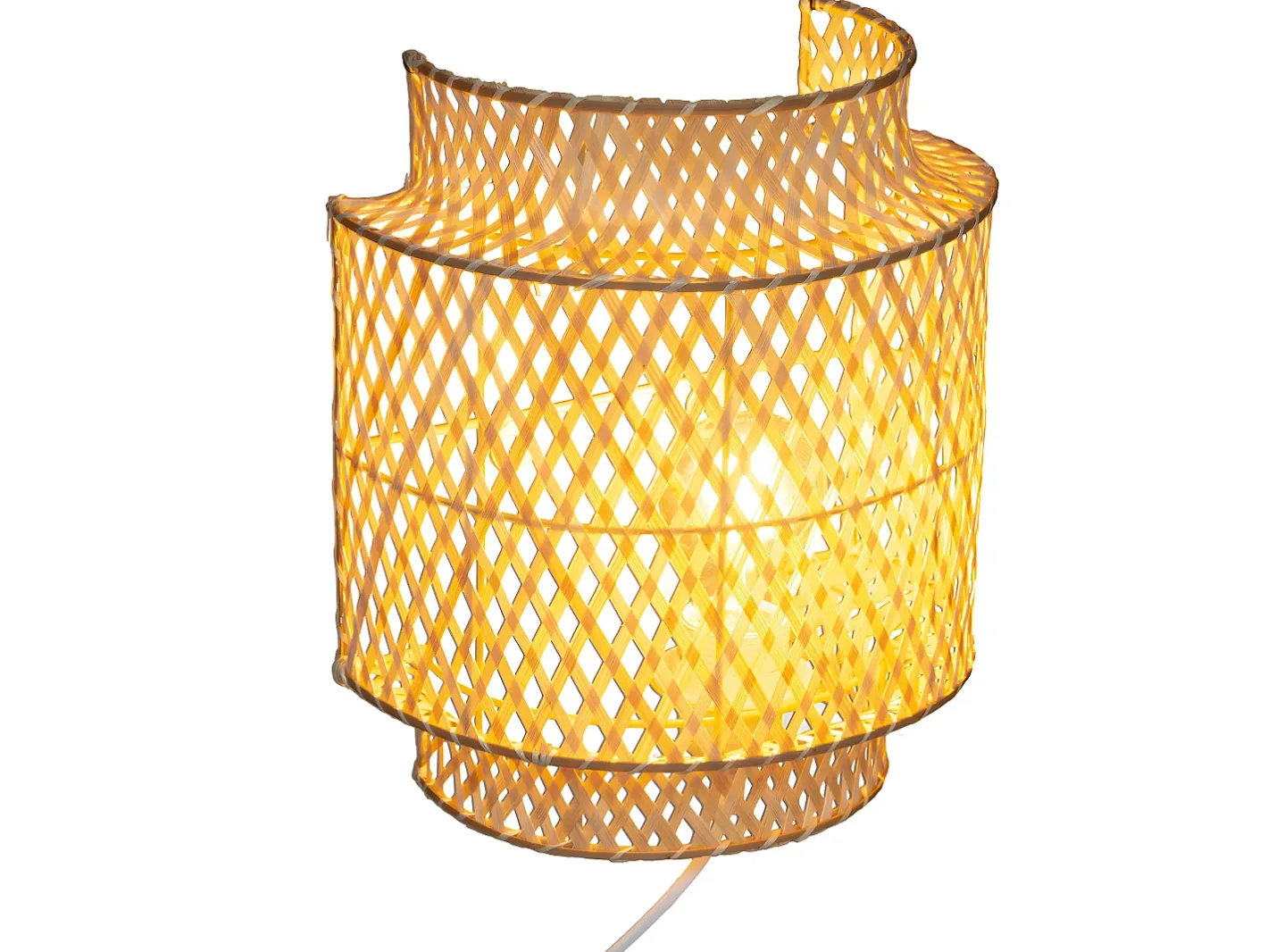 Atmosphera Aplique Para Pared-Aplique de bambú Ø 23 cm Beige