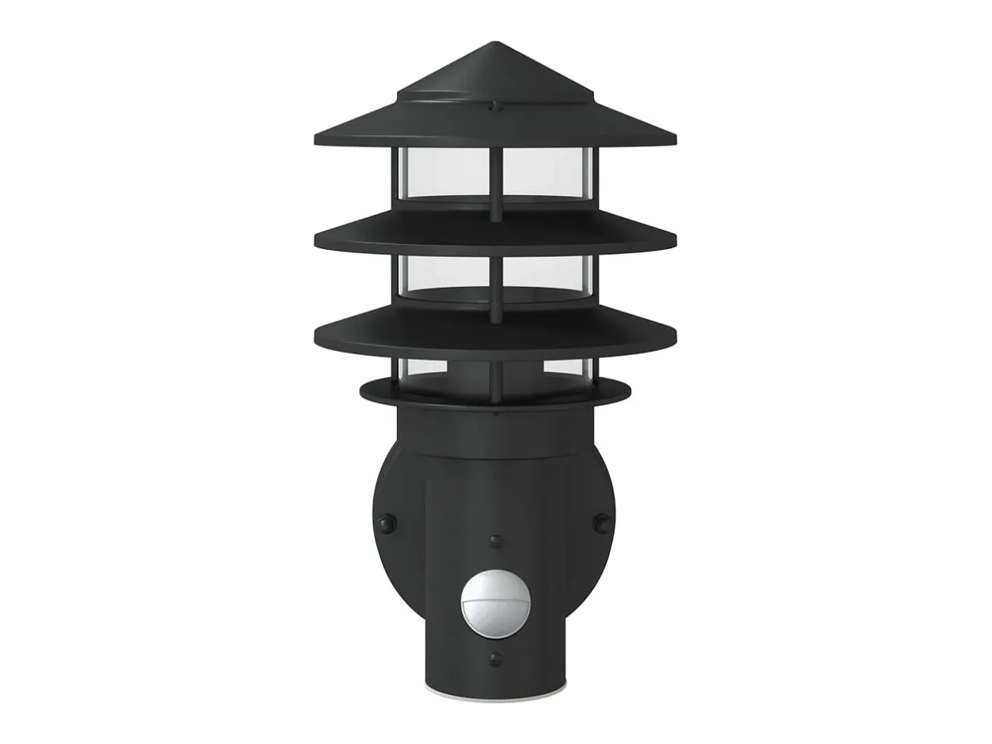 Aplique de exterior con sensor acero inoxidable ES208023 Negro Discount
