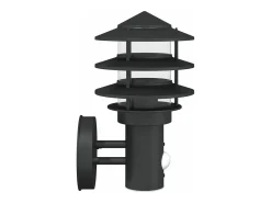 Aplique de exterior con sensor acero inoxidable ES208023 Negro Discount