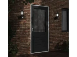 Best Aplique de exterior con sensor acero inoxidable ES356348 Negro