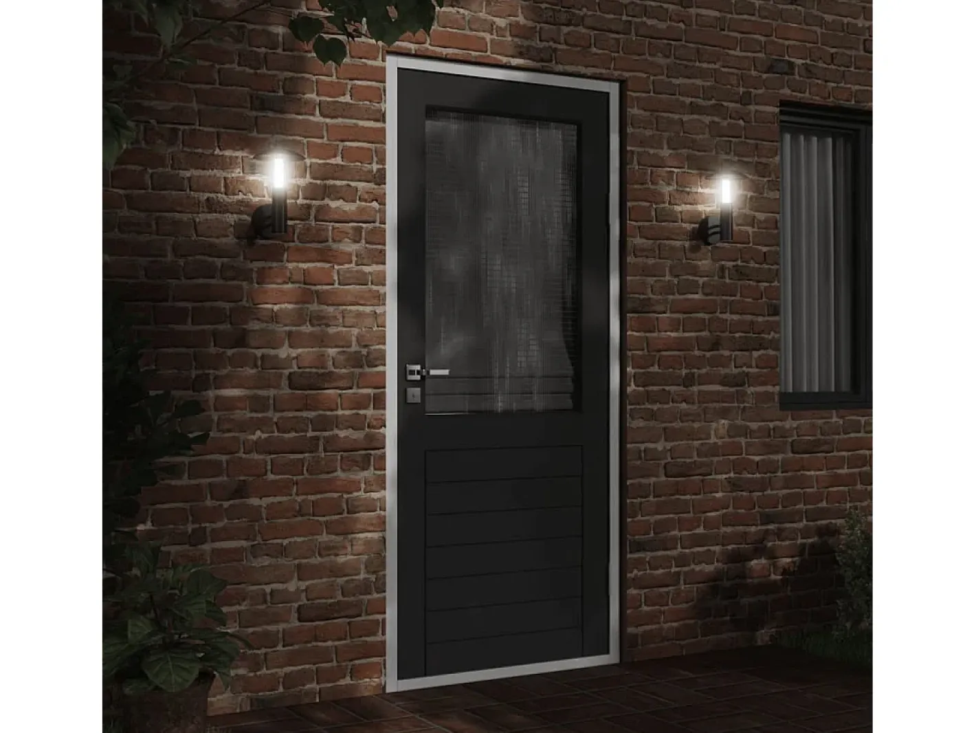 Outlet Aplique de exterior de acero inoxidable ES914190 Negro