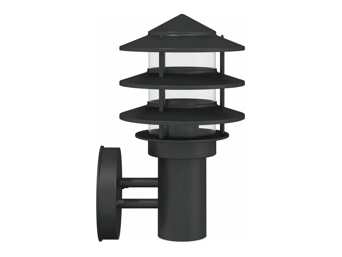 New Aplique de exterior de acero inoxidable ES864724 Negro