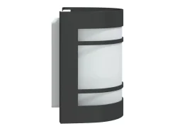 Aplique Para Pared-Aplique de exterior de acero inoxidable ES373257 Negro