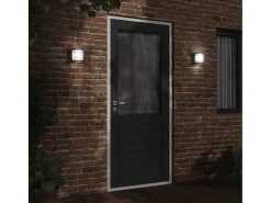 Aplique Para Pared-Aplique de exterior de acero inoxidable ES373257 Negro