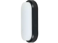 AKUNADECOR Aplique De Exterior De 12w Modelo Yucatan Oval Ip65 Negro Sale