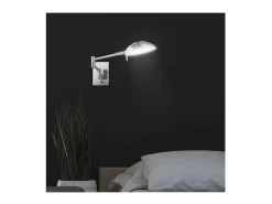 Aplique Para Pared-Aplique de lectura modelo Max acabado níquel satinado 10 cm(alto) 11 cm(ancho) 42 cm(fond Gris