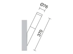 Aplique Para Pared-Aplique de pared ABREGO estilo clásico - Alt. 37 cm - E27 11W - INOX AISI 316 - IP44 -inox Gris