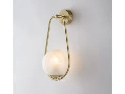 Best Aplique de pared Afrodita de hierro ado, 1 luz, esfera dm.14,16 d.19 BL286-AP1-BRZ Bronce
