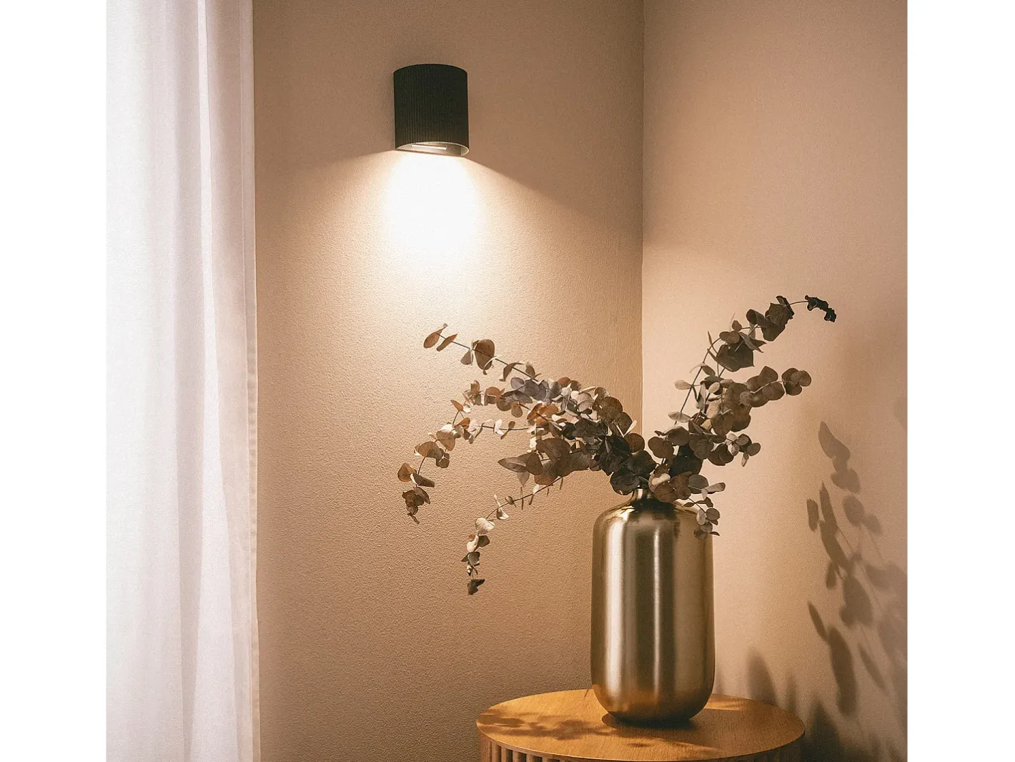 Ledkia Aplique de Pared Aluminio Aritz Negro Best