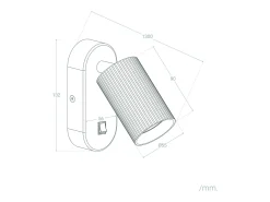 Ledkia Aplique de Pared Aluminio Aritz 1 Foco Blanco Hot