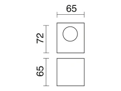 Aplique Para Pared-Aplique de pared BRICK estilo moderno de aluminio - Ancho 6,5 x Alt. 7,2 cm - - LED SMD 3W - 3K - 110º - IP20 Blanco