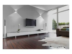 Aplique de pared BRICK estilo moderno de aluminio - Ancho 12 x Alt. 12 cm - aluminio cepillado - LED SMD 2x 5W - 3K - up&down - 67º - IP44 Gris Discount