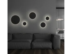 Aplique de pared CIRCULAR estilo moderno y versátil - D.ø50 cm - LED SMD 40W - 4040lm y 3k - aluminio y Negro Clearance