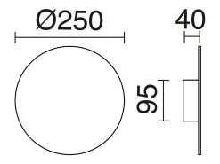 Aplique de pared CIRCULAR estilo moderno y versátil - D.ø25 cm - LED SMD 13W - 1155lm y 3k - aluminio y Blanco Outlet