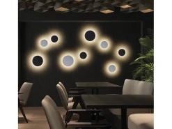 Aplique de pared CIRCULAR estilo moderno y versátil - D.ø25 cm - LED SMD 13W - 1155lm y 3k - aluminio y Blanco Outlet