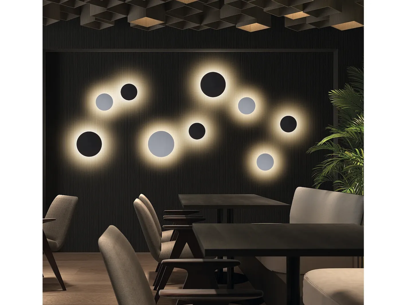Aplique de pared CIRCULAR estilo moderno y versátil - D.ø25 cm - LED SMD 13W - 1155lm y 3k - aluminio y Blanco Outlet
