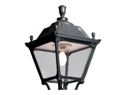 Sale Aplique de pared CITY INDURA estilo clásico - Alt. 85 cm x anchura 61 cm - E27 70W - resina - IP55 - Negro