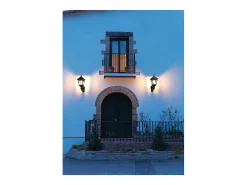 Clearance Aplique de pared CLIC CLAC 4 estilo clásico - Alt. 45 cm x anchura 32 cm- E27 42W - poliamida - ip44 - Negro