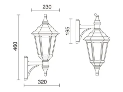 Aplique de pared CLIC CLAC 6 estilo clásico - Alt. 46 cm x anchura 23 cm- E27 42W - poliamida - ip44 - Blanco Sale