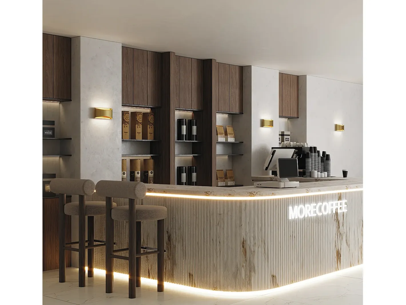 Aplique de pared COOPER estilo moderno y versátil - Anchura 24 cm - LED SMD 9W - 850lm y 3K - up&down - acero y Blanco Sale