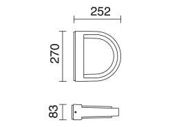 Aplique Para Pared-Aplique de pared Dark estilo clásico- exterior- aluminio- antracita- up&down- E27 Máx. 23W- IP54 Gris antracita