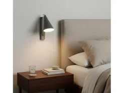New Aplique de pared de Metal 29 x 12- Lawa Gris