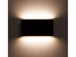 Clearance Ledkia Aplique de Pared Exterior LED 10W Iluminación Doble Cara Rectangular Luming II Negro