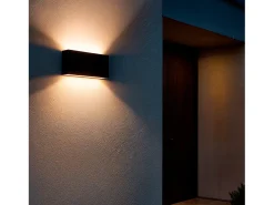 Clearance Ledkia Aplique de Pared Exterior LED 10W Iluminación Doble Cara Rectangular Luming II Negro