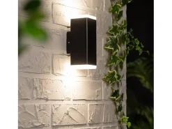 New Ledkia Aplique de Pared Exterior LED 12W Iluminación Doble Cara New Miseno 4000K Blanco Neutro Negro