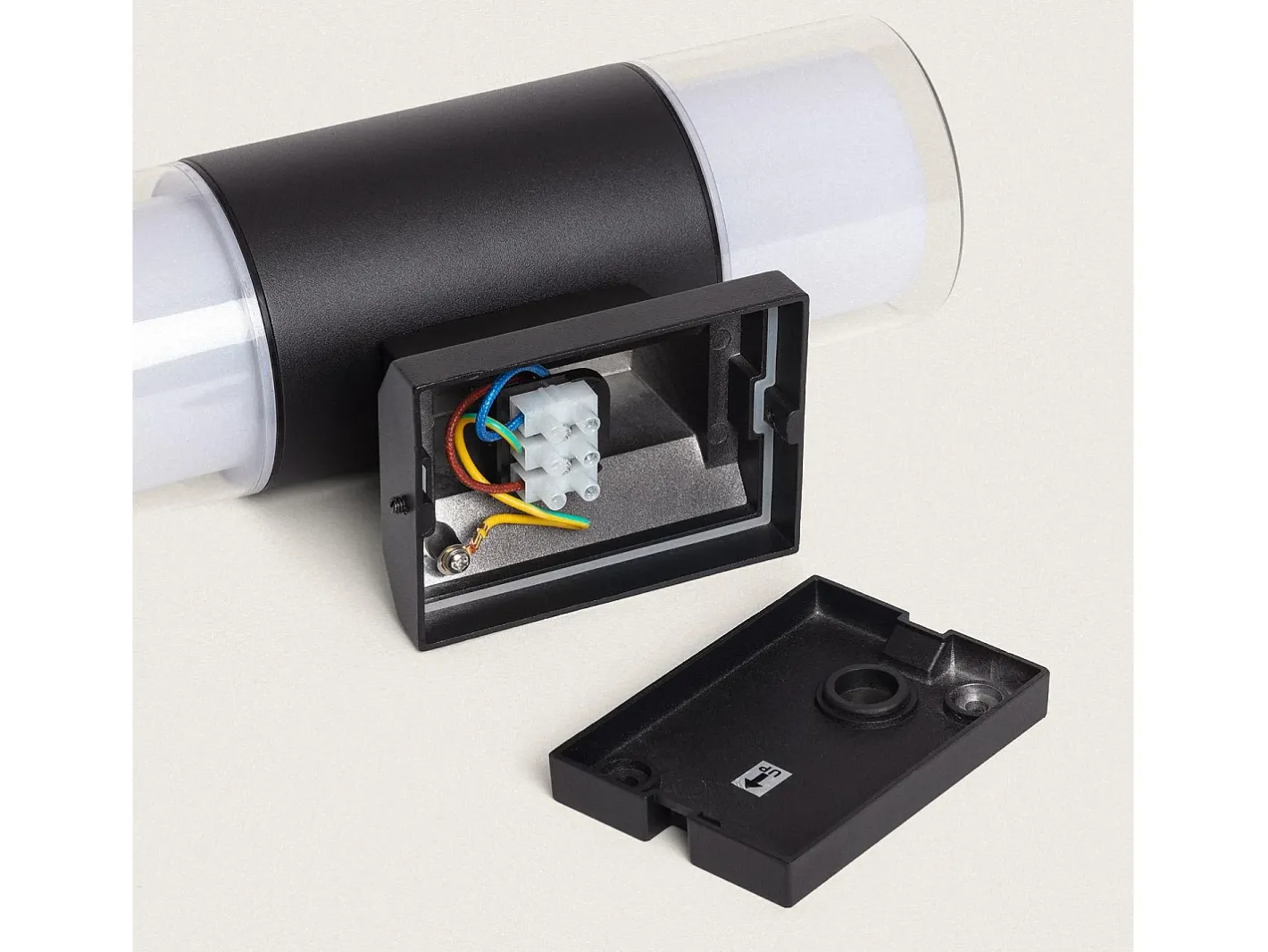 Clearance Ledkia Aplique de Pared Exterior Aluminio Docker Negro