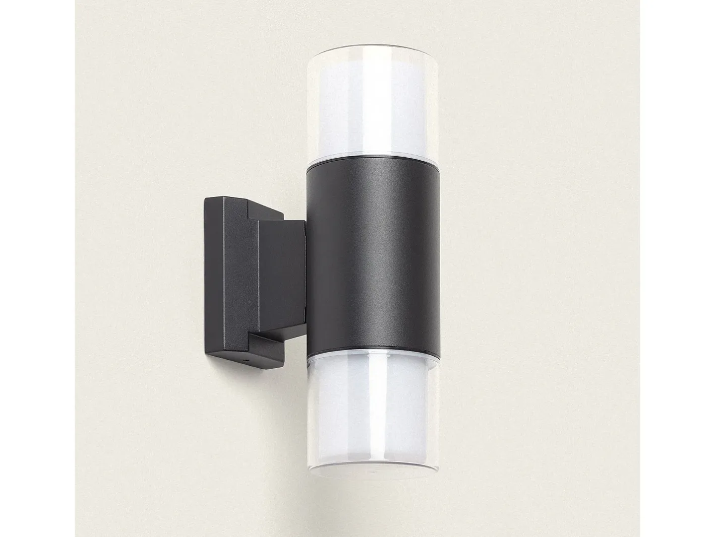 Clearance Ledkia Aplique de Pared Exterior Aluminio Docker Negro