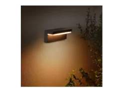 Ledkia Aplique de Pared Exterior LED White Color 13.5W Hue Nyro Transparente Clearance